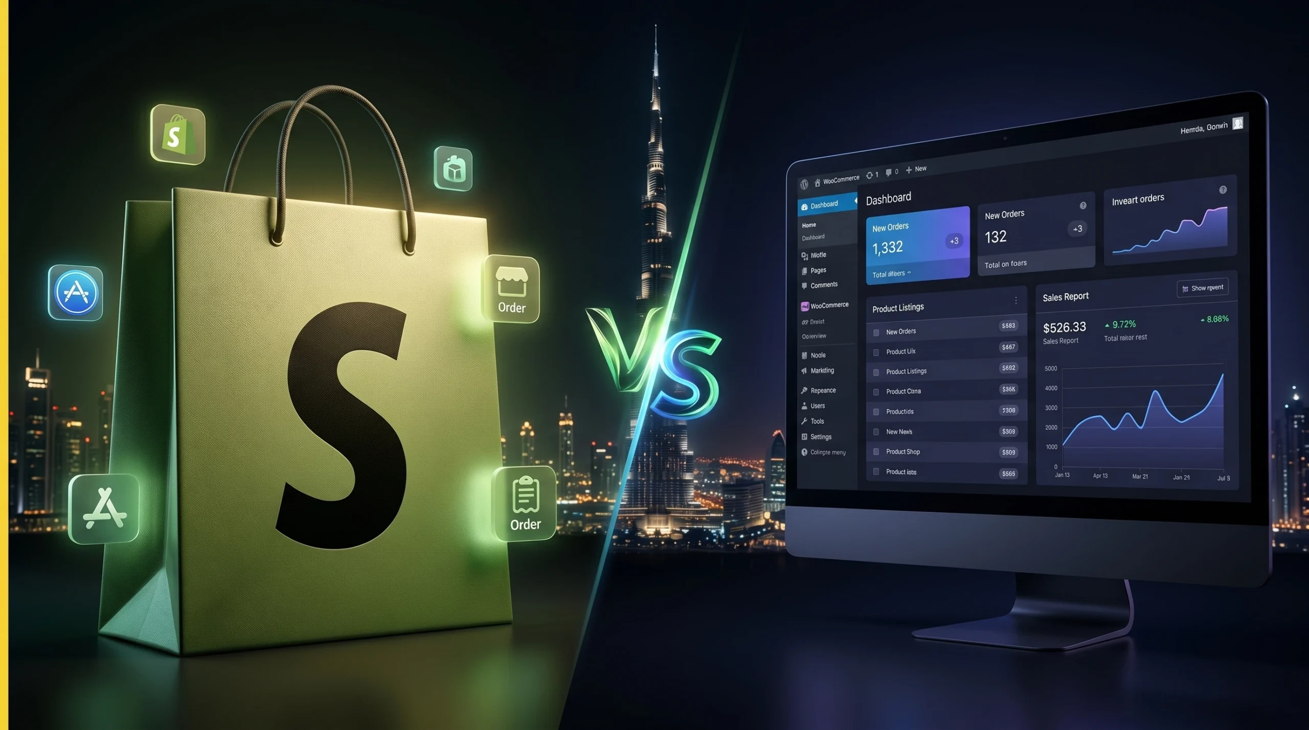 Shopify vs WooCommerce UAE comparison for Dubai and Abu Dhabi ecommerce businesses 2026