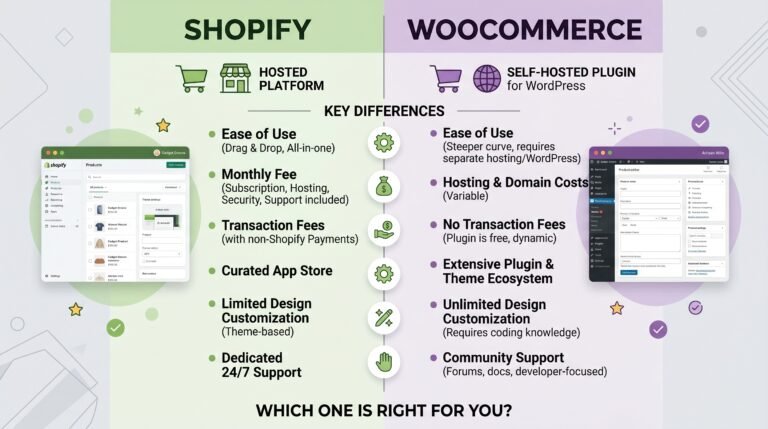 Shopify vs WooCommerce UAE comparison for Dubai ecommerce businesses 2026
